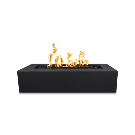 The Outdoor Plus - Regal 48 Inch Concrete Match Lit Fire Pit, Black, Natural Gas-United Backyard