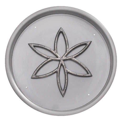 The Outdoor Plus - Stainless Steel 37 Inch Round Drop-In Pan and 30 Inch Lotus Flower Burner - Match Lit Ignition-United Backyard
