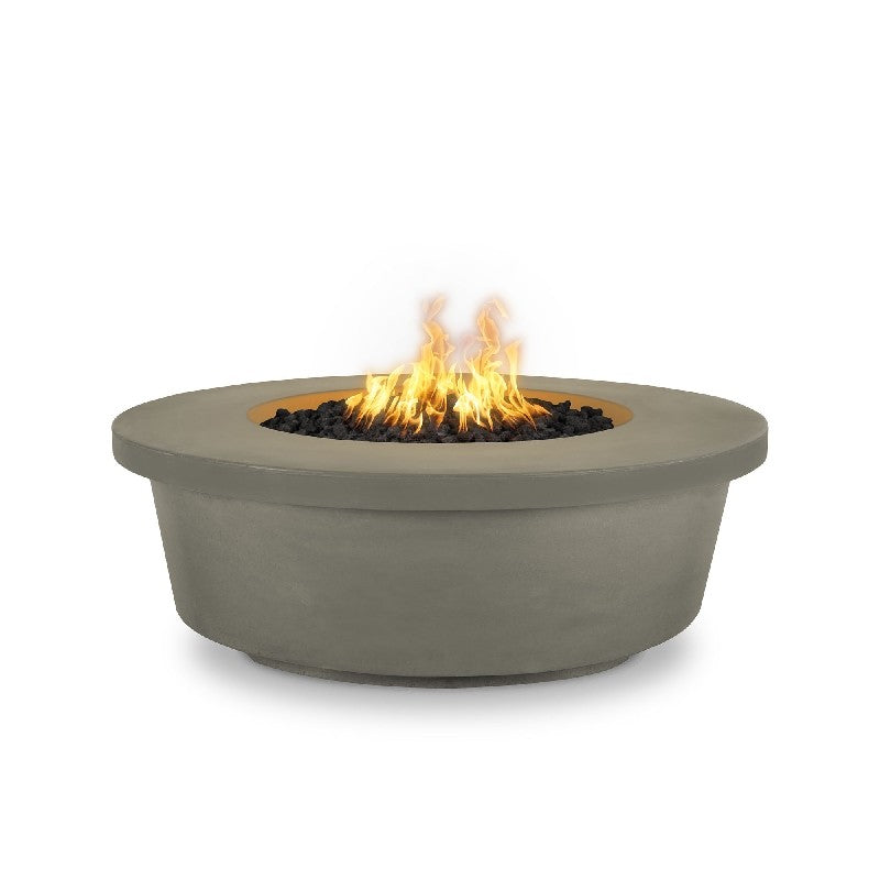 The Outdoor Plus - Tempe 48 Inch Concrete Match Lit Fire Pit, Metallic Slate, Liquid Propane Gas-United Backyard